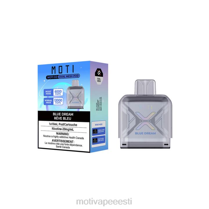 MOTI Vape Amazon - MOTI Go Pro ühekordne katt 4H02293 sinine unistus