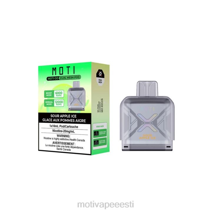 MOTI Vape Flavors Eesti - MOTI Go Pro ühekordne katt 4H02288 hapu õunajää