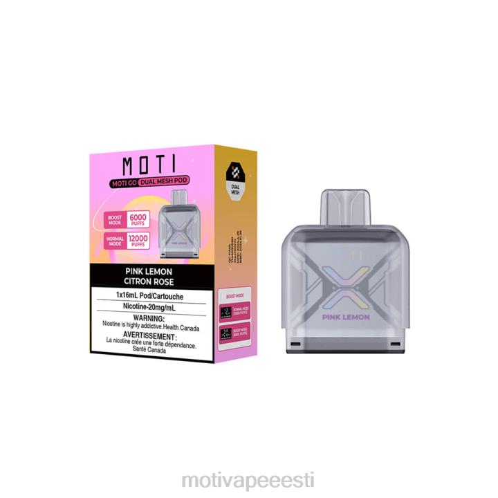 MOTI Vape Review - MOTI Go Pro ühekordne katt 4H02287 roosa sidrun