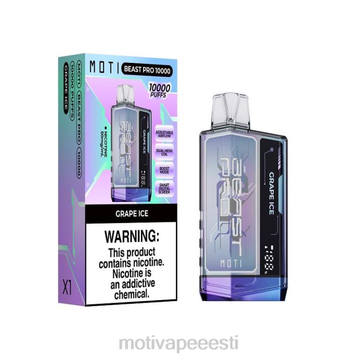 MOTI Vape Disposable Eesti - MOTI Beast Pro ühekordne veip (5%, 10000 pahvi) 4H02245 viinamarjajää