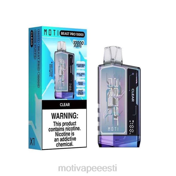 MOTI Vape Eesti - MOTI Beast Pro ühekordne veip (5%, 10000 pahvi) 4H02241 selge