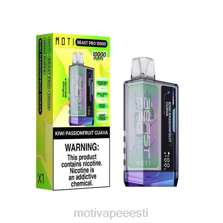 MOTI Vape Near Me - MOTI Beast Pro ühekordne veip (5%, 10000 pahvi) 4H02246 kiivi passionfruit guajaav