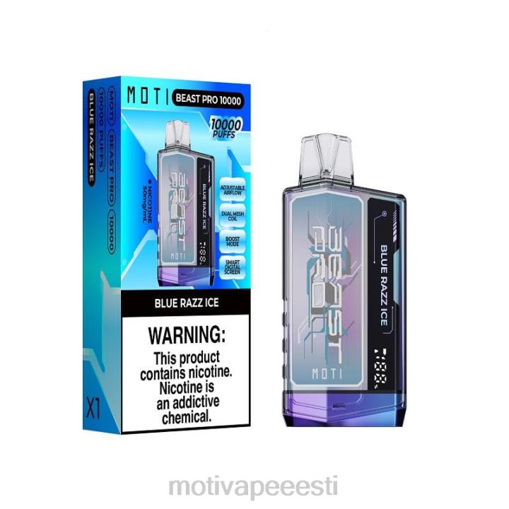 MOTI Vape Pen - MOTI Beast Pro ühekordne veip (5%, 10000 pahvi) 4H02240 sinine razz jää