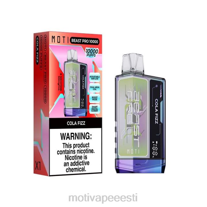 MOTI Vape Tallinn - MOTI Beast Pro ühekordne veip (5%, 10000 pahvi) 4H02242 koola kihisev
