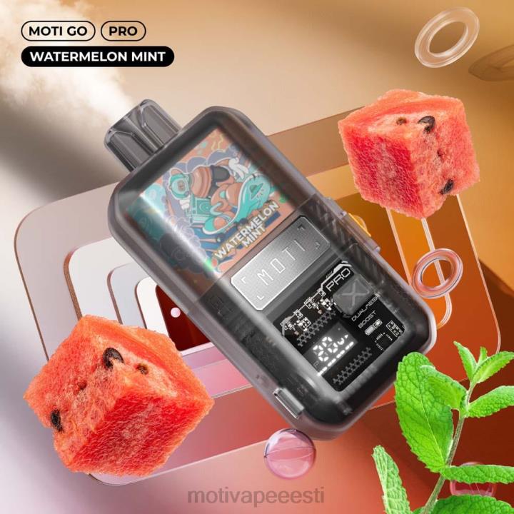 MOTI Vape Disposable Eesti - MOTI Go Pro ühekordne vape (5%, 12000 pahvi) 4H02225 arbuus piparmünt