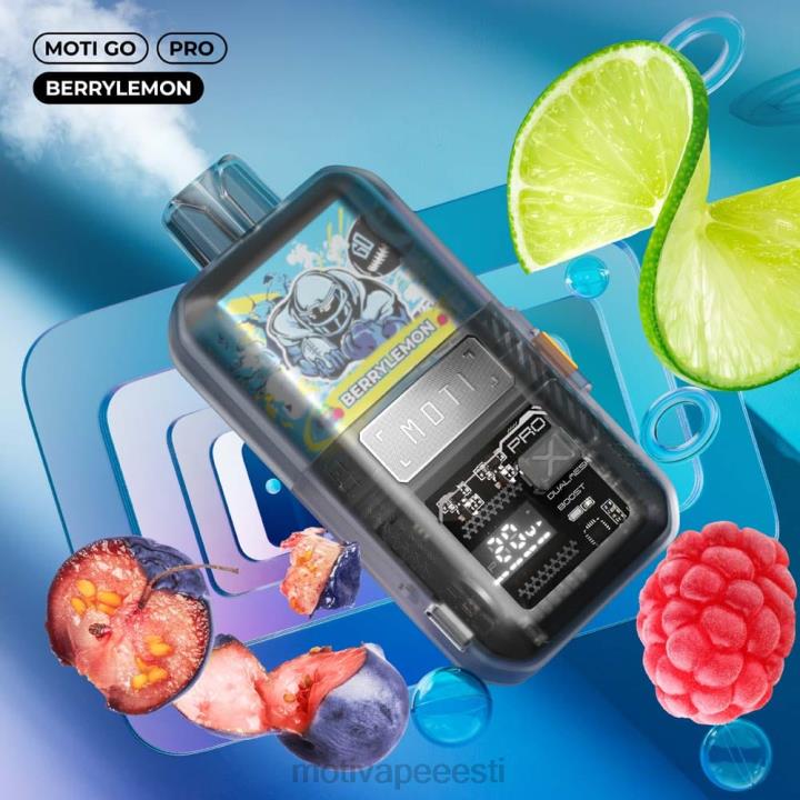 MOTI Vape Eesti - MOTI Go Pro ühekordne vape (5%, 12000 pahvi) 4H02211 marja sidrun