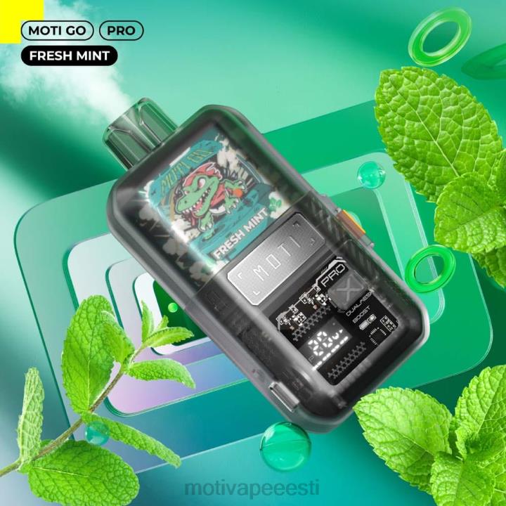 MOTI Vape Near Me - MOTI Go Pro ühekordne vape (5%, 12000 pahvi) 4H02216 värske piparmünt