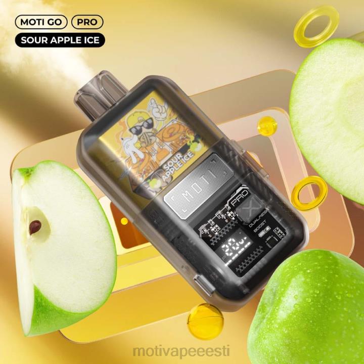 MOTI Vape Pen - MOTI Go Pro ühekordne vape (5%, 12000 pahvi) 4H02220 hapu õunajää