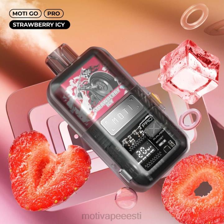 MOTI Vape Tallinn - MOTI Go Pro ühekordne vape (5%, 12000 pahvi) 4H02222 maasikas jäine