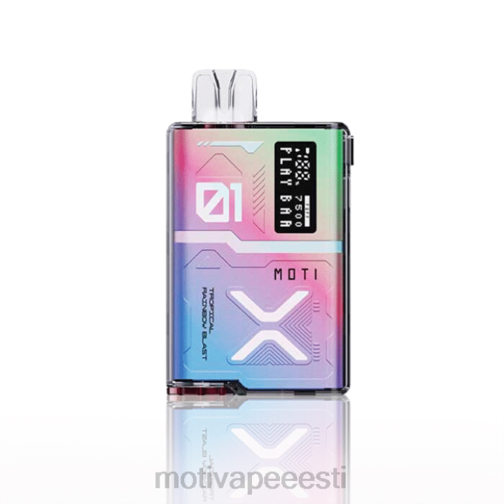 MOTI Vape Price - MOTI Play Bar 7500 ühekordset veipi (5%, 7500 tõmmet) 4H02254 troopiline vikerkaareplahvatus