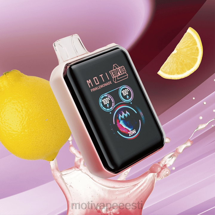 MOTI Vape Flavors Eesti - MOTI Triplus 20k ühekordselt kasutatav vape (5%, 20000 pahvi) 4H0228 roosa limonaad