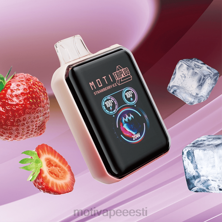MOTI Vape Pop Eesti - MOTI Triplus 20k ühekordselt kasutatav vape (5%, 20000 pahvi) 4H0229 maasikajää