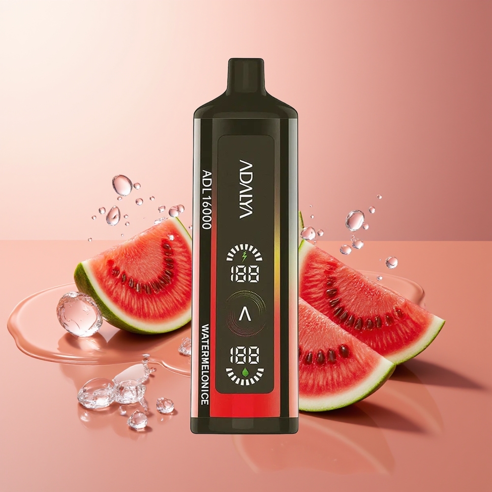 Adalya ADL 16000 PRO Suitset Disposabel Vape-Arbuusijää, USB-C, 25ml