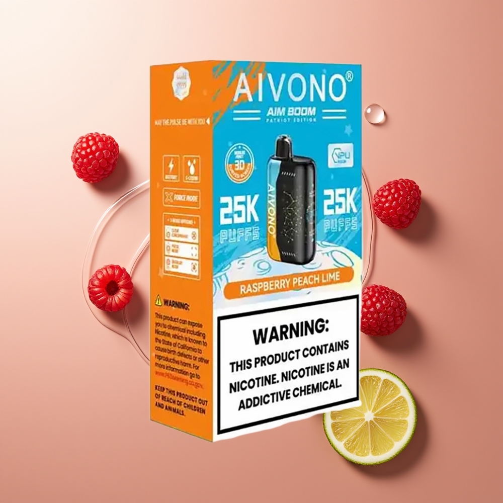 Aivono Aim Boom 25000 Puffs Vaarikas Virsik Laimi 650mAh Mesh
