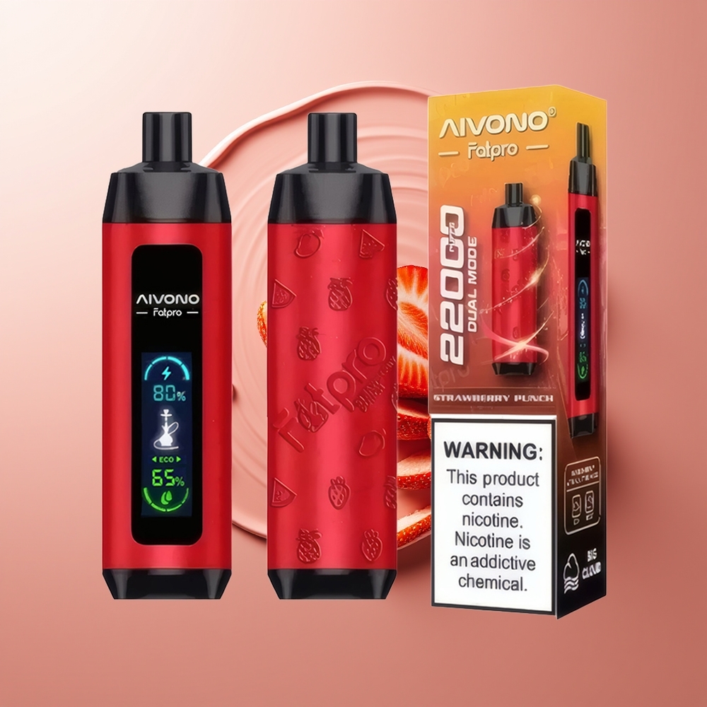 Aivono Aim Fatpro 22000 Suud Maasikapunch 0% Nikotiini 600mAh