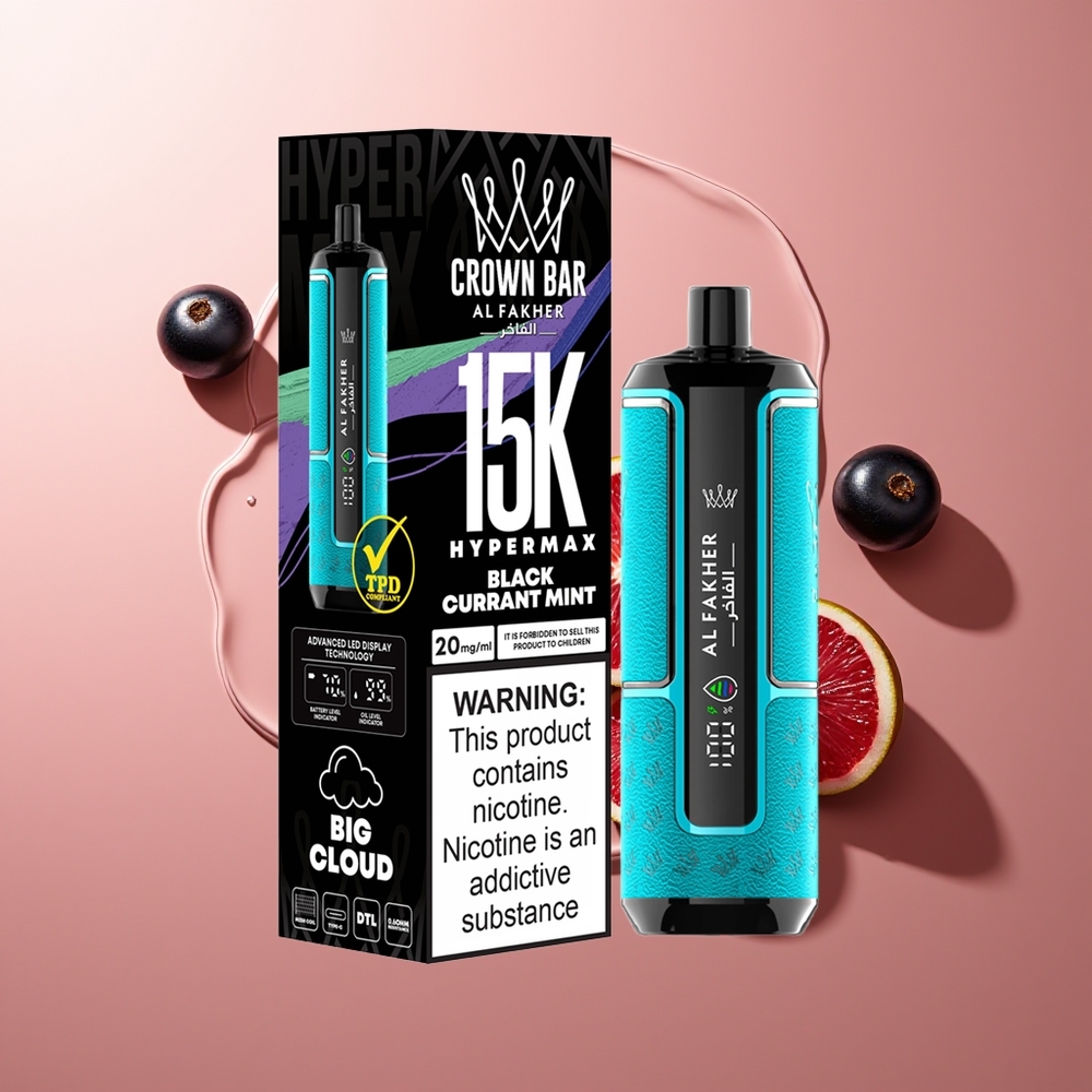 Al Fakher Crown Bar 15000 Mustikas Münt Kompaktne