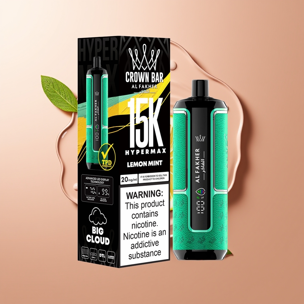 Al Fakher Crown Bar 15K Sidemisvõim Lemon-Nane Kompaktne Tüüp-C