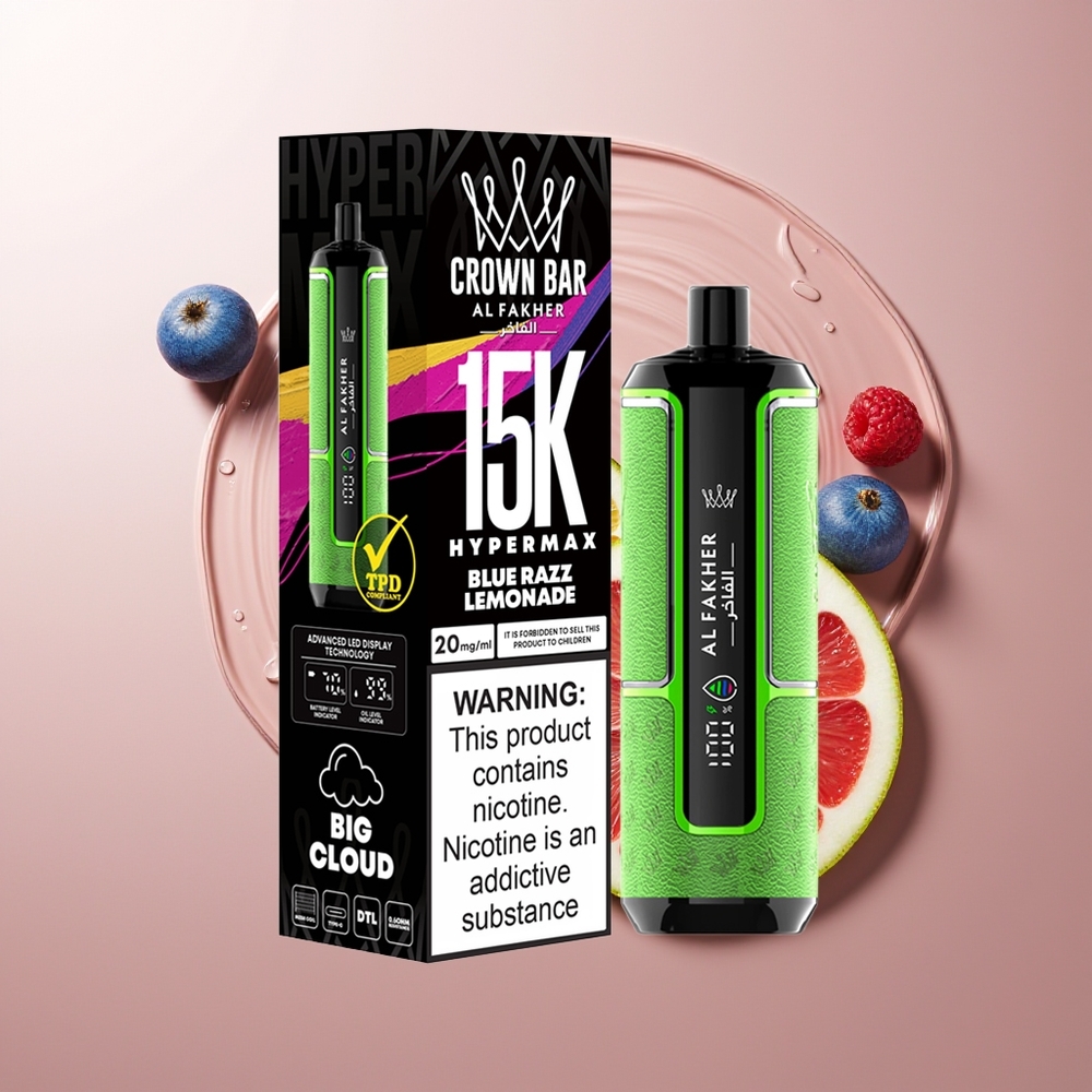 Al Fakher Crown Bar 15K Sinine Vaarikas-Limonadis Ülikompaktne