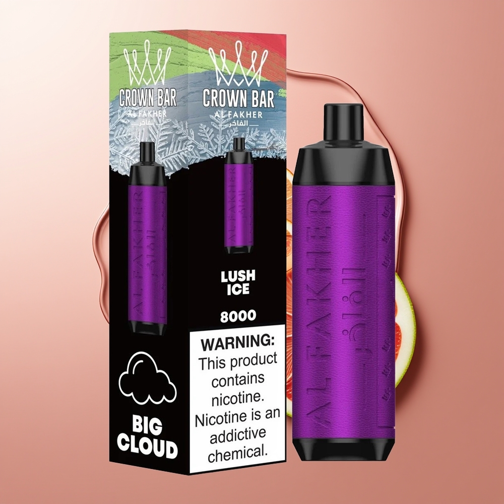 Al Fakher Crown Bar 8000 Jää Roheline 18ml 600mah