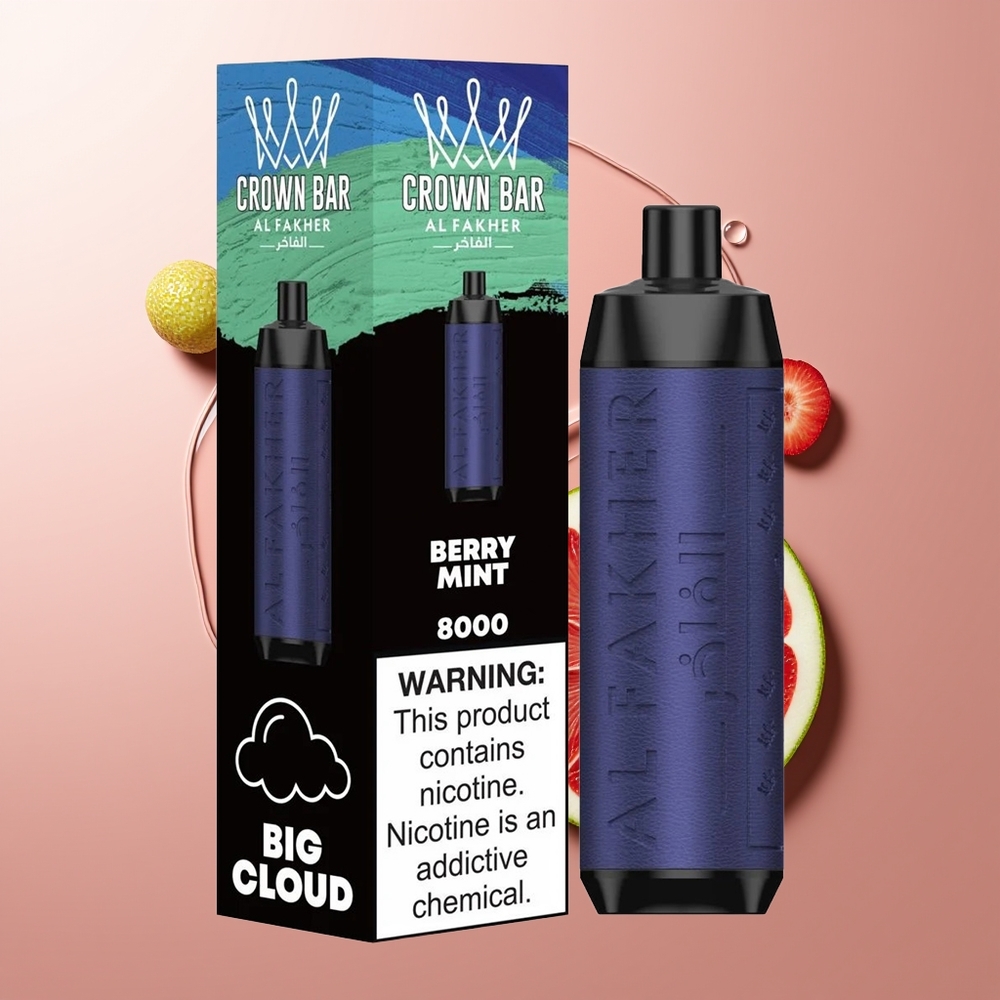 Al Fakher Crown Bar 8000 Suitsu-Marja Kompaktne ja Elegantne