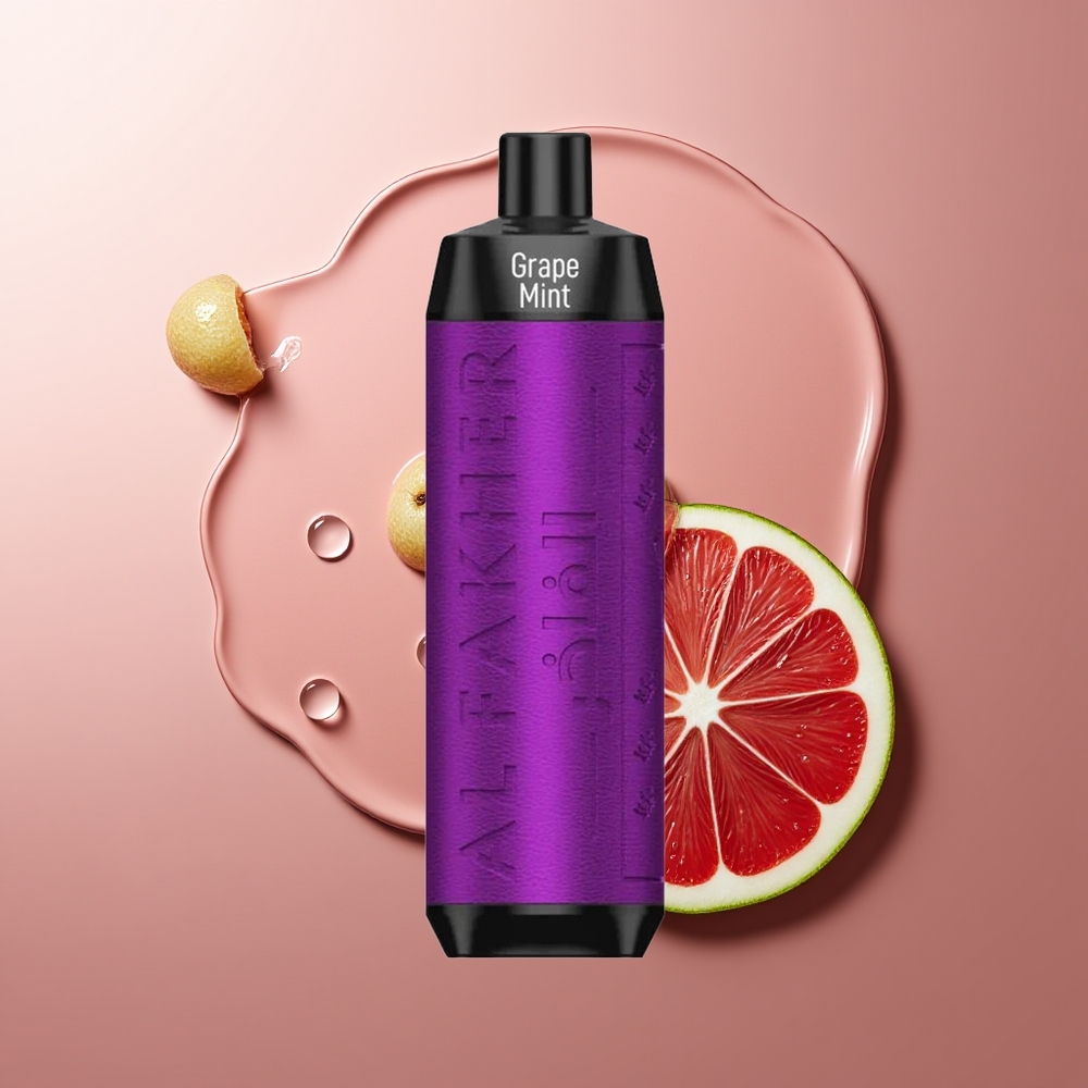 Al Fakher Crown Bar 8000 Suitsu Viinamärsi Münt 18ml USB-C