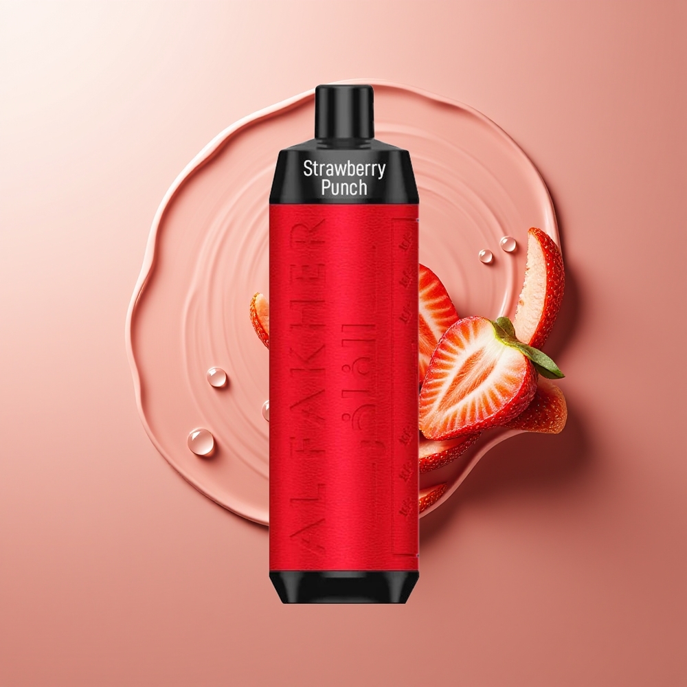 Al Fakher Crown Bar 8000 Suitsupott Maasikapunch 18ml 5mg