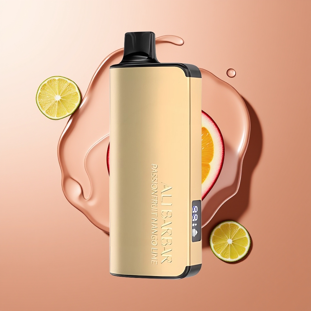 Alibarbar Ingot 9000 Pahvlus LED-kuvariga Marakuja-Mango-Laimi