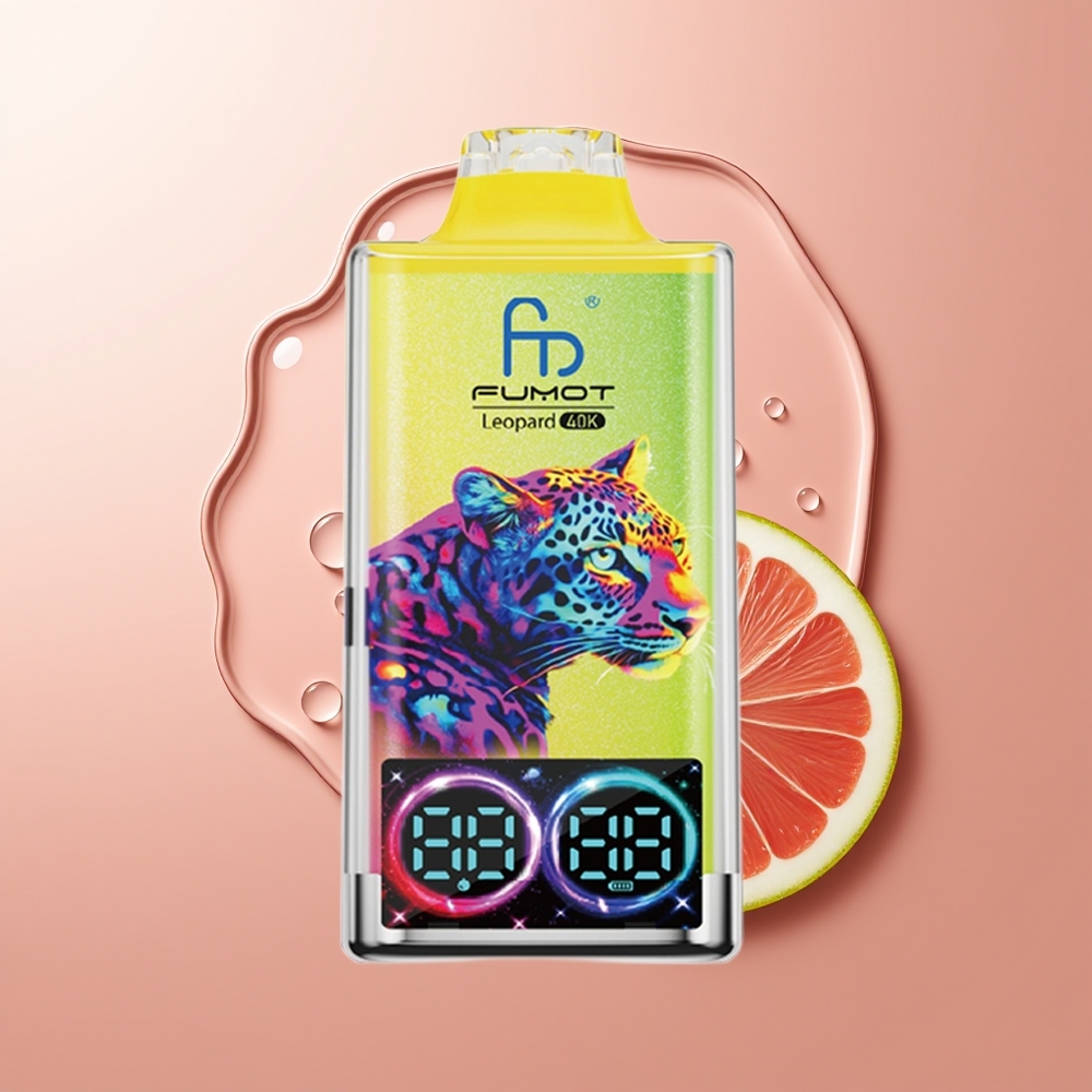 Fumot Leopard 40000 Puhu Roosa Sidrunimahl+Tüüp-C Laadimine