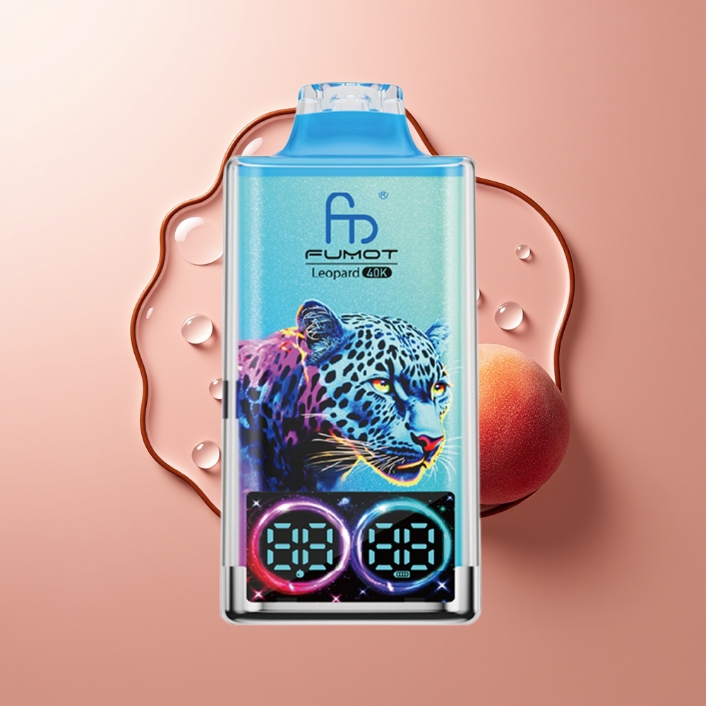 Fumot Leopard 40K Puffs Digital Tube Peach Berry 5% Nicotine
