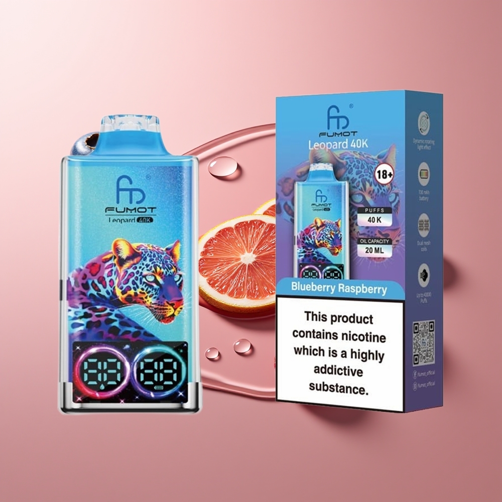 Fumot Leopard 40K Suud Dual Mesh Mustikas Vaarikas Type-C