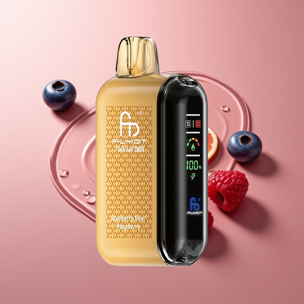 Fumot Tornado 20000 Pahviku Mustikas-Hapukarva Mähis-mähis + Nutikuvuti