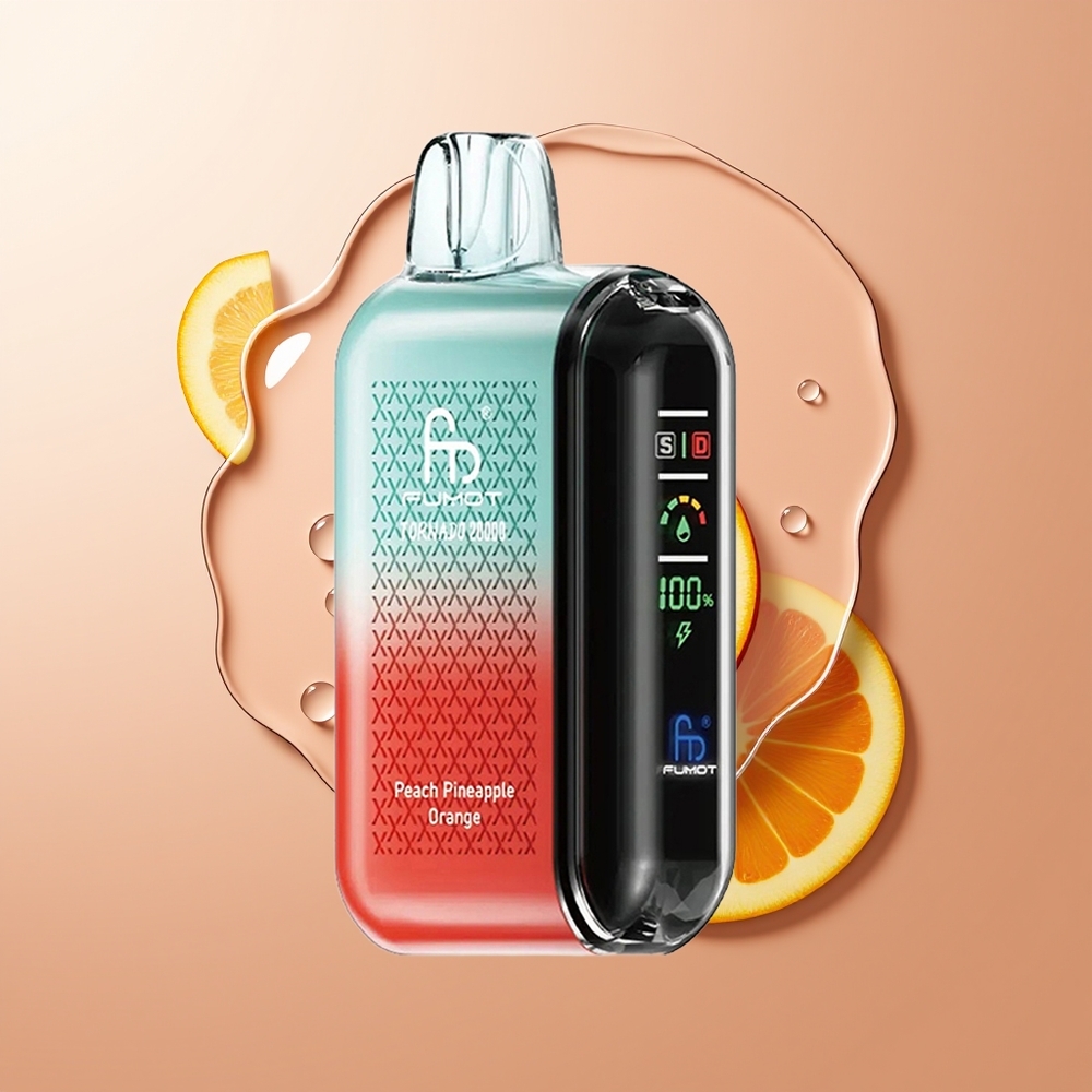 Fumot Tornado 20000 Puhangit Virsik Ananass Apelsin Dual Mesh Coil Smart Display