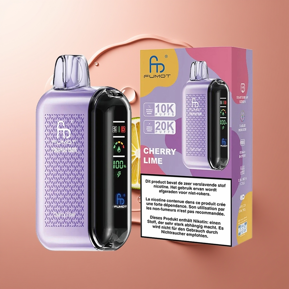 Fumot Tornado 20000 Puhangut Dual Mesh Cherry Lime (Kirss-Laim)