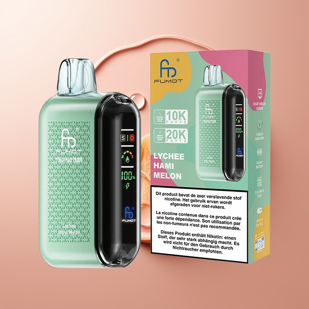 Fumot Tornado 20000 Puhangut Dual Mesh Coil Litsi Hami Melon Smart Display