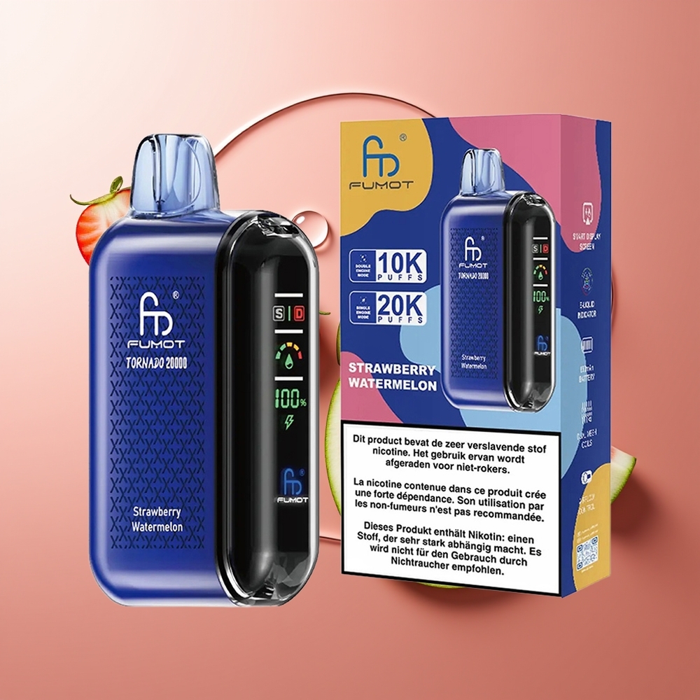 Fumot Tornado 20000 Sutsud Maasikas-Arbuus Dual Mesh Coil Smart Display