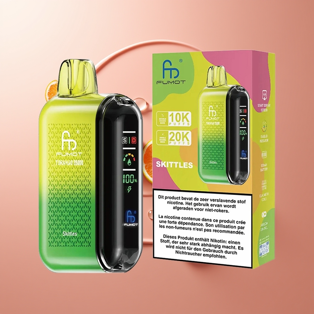 Fumot Tornado 20000 Suud Skittlised Dual Mesh Coil Airflow Control