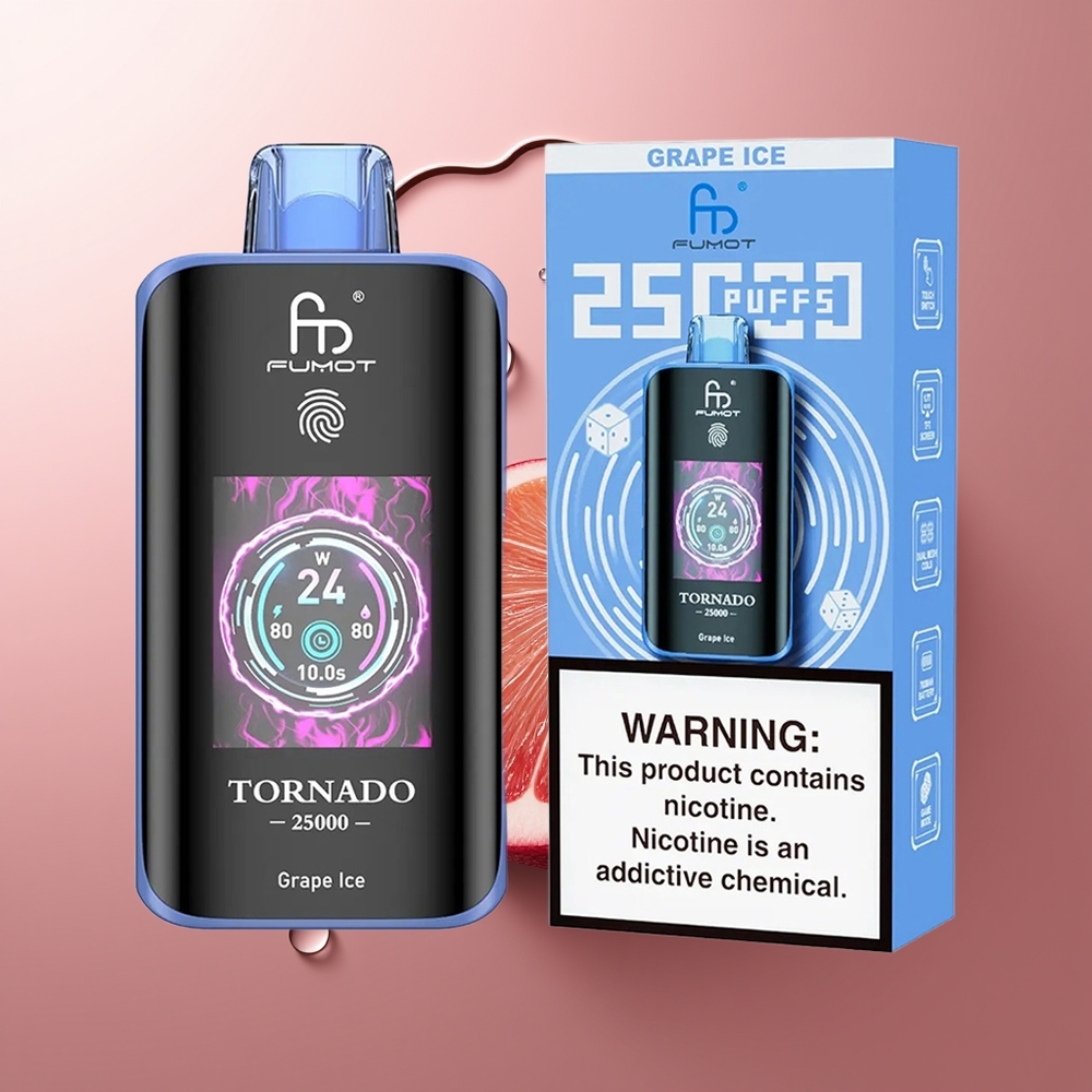 Fumot Tornado 25000 Püssi HD Ekraaniga 700mAh Akuga Viinamäe-Jää