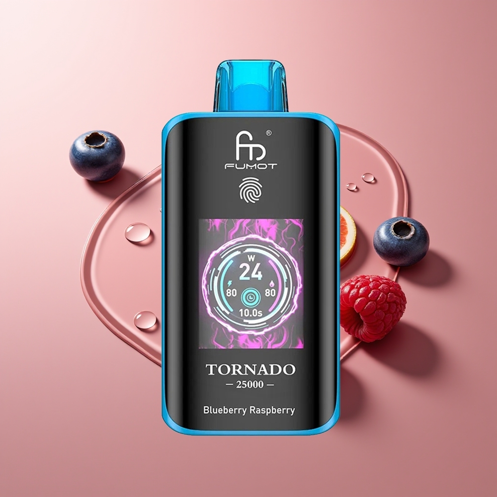 Fumot Tornado 25000 Puhangud Mustikas Vaarika HD Ekraan 700mAh