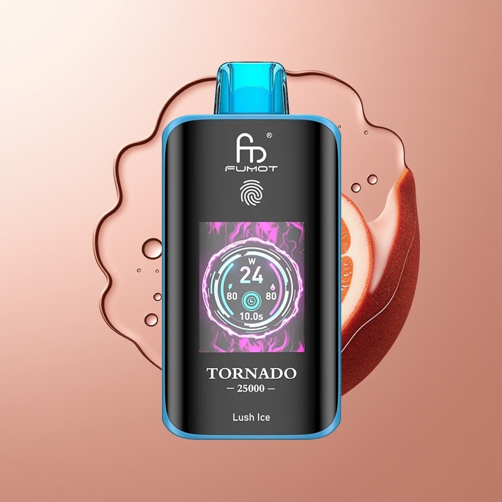 Fumot Tornado 25000 Puhangut HD Ekraaniga 700mAh Akuga Lush Jää