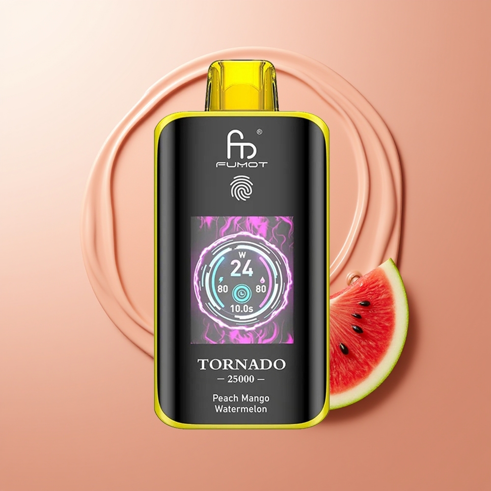 Fumot Tornado 25000 Puhangut Virsik Mango Arbuus 700mAh Laaditav Ekraan