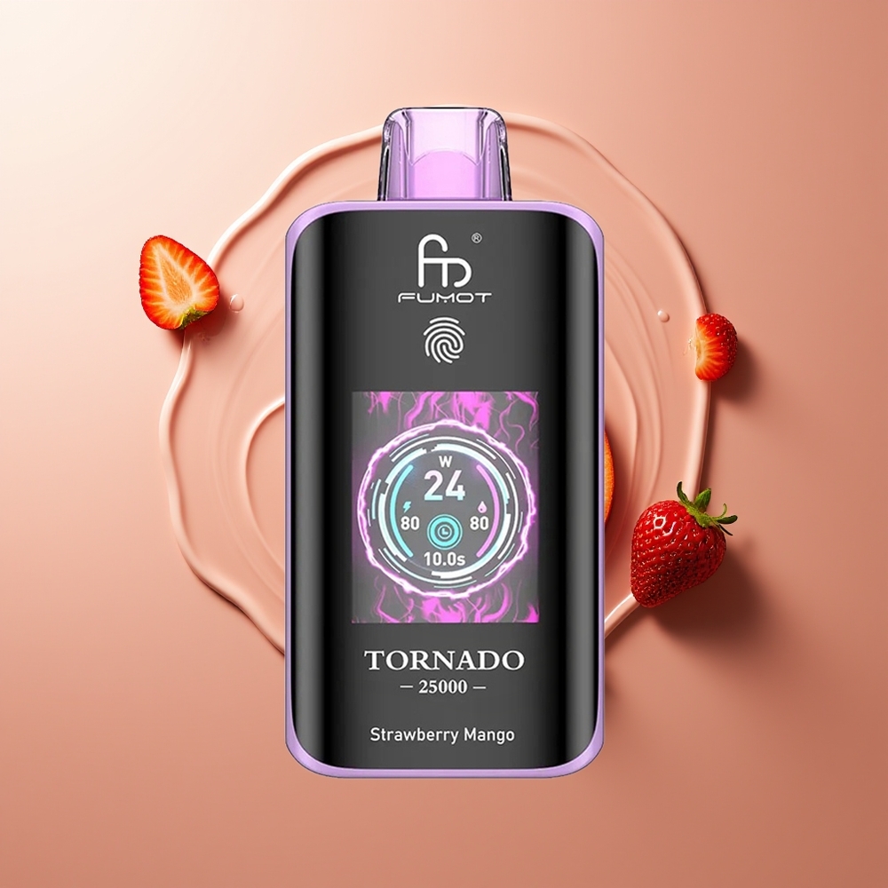 Fumot Tornado 25000 Puhu Maasik-Mango 700mAh Laaditav