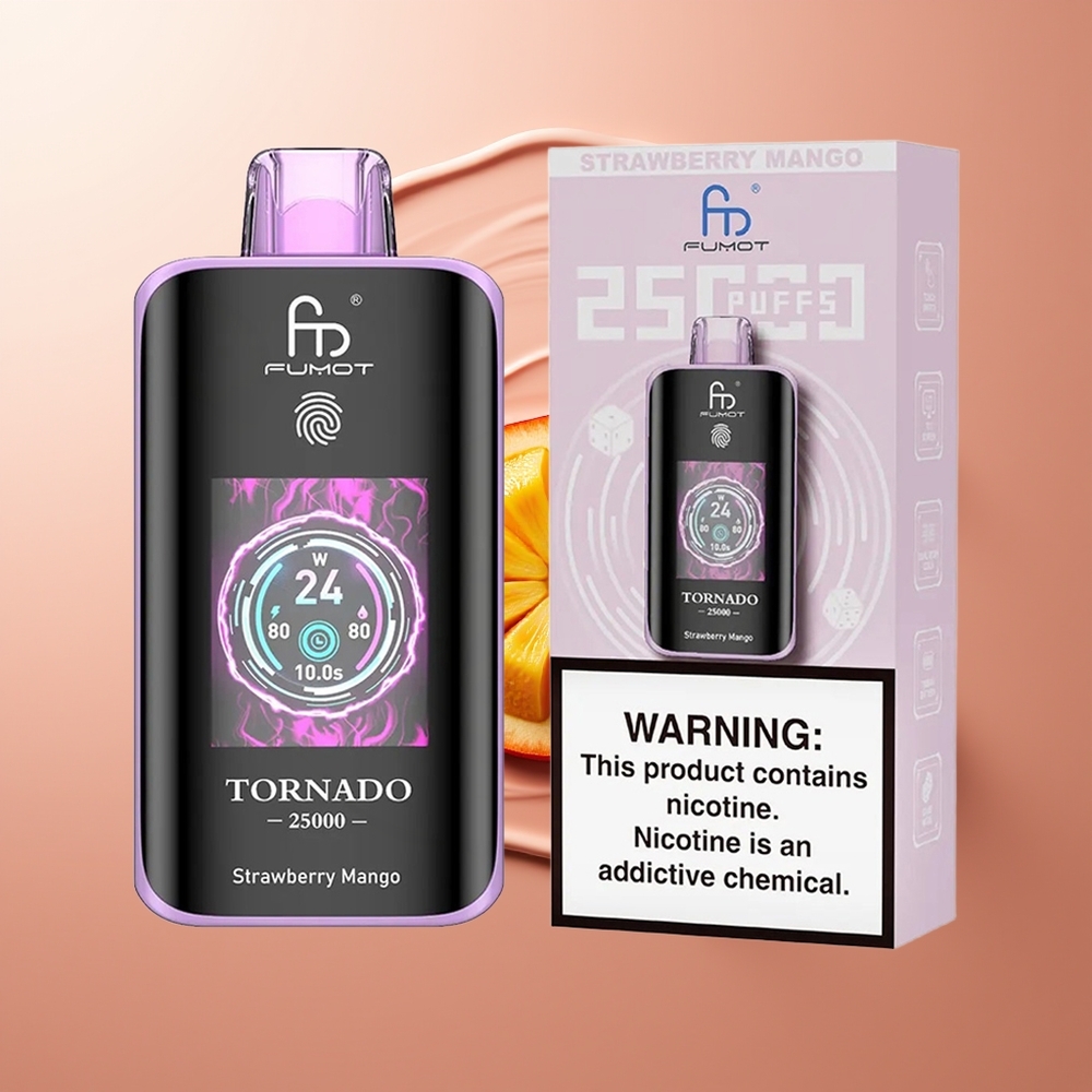 Fumot Tornado 25000 Puhu Maasik-Mango 700mAh Laaditav