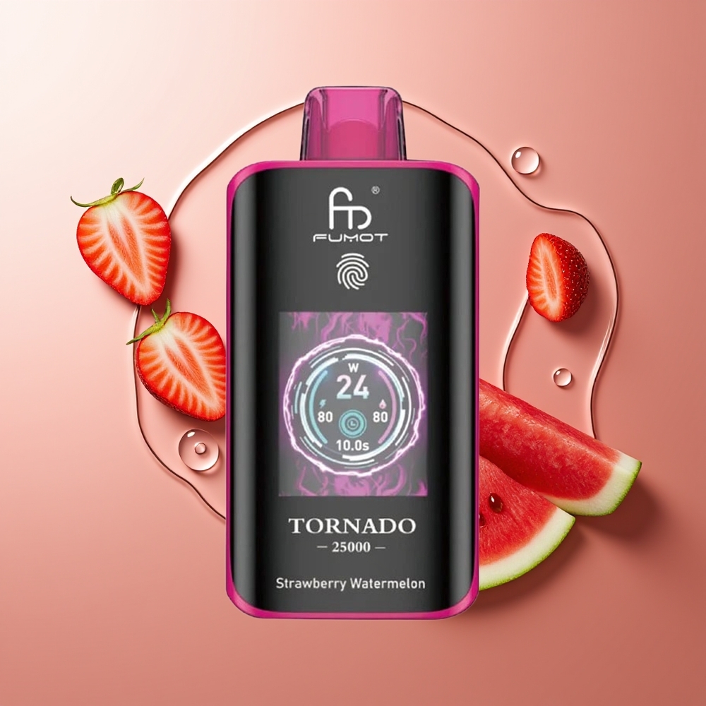 Fumot Tornado 25000 Sūsu Maasikas-Arbuus HD Ekraan 700mAh Akuga