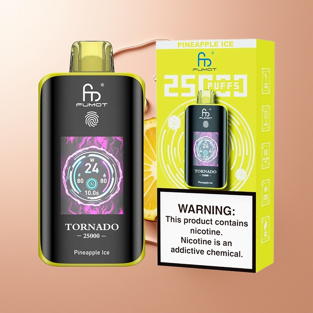 Fumot Tornado 25000 Suts HD Ekraan-Tüüp C Ananass Jää