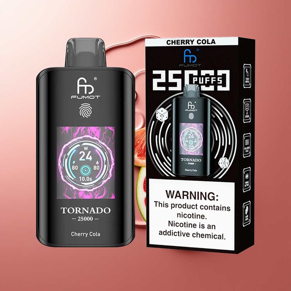 Fumot Tornado 25000 Suukorda Kirsi-Koola 700mAh Laaditav Type-C