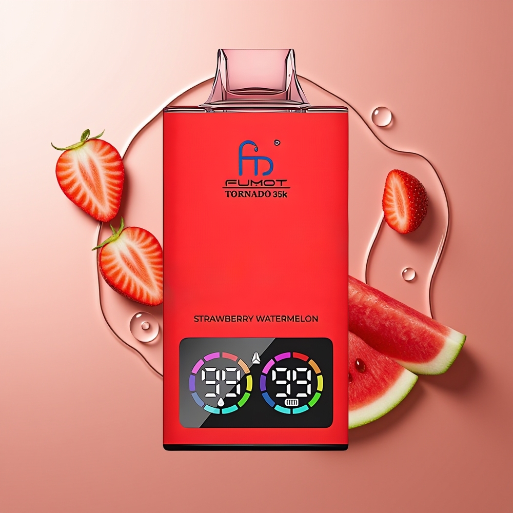 Fumot Tornado 35000 Puhang Maasikas-Arbuus Dual Mesh Coil Fast Charging