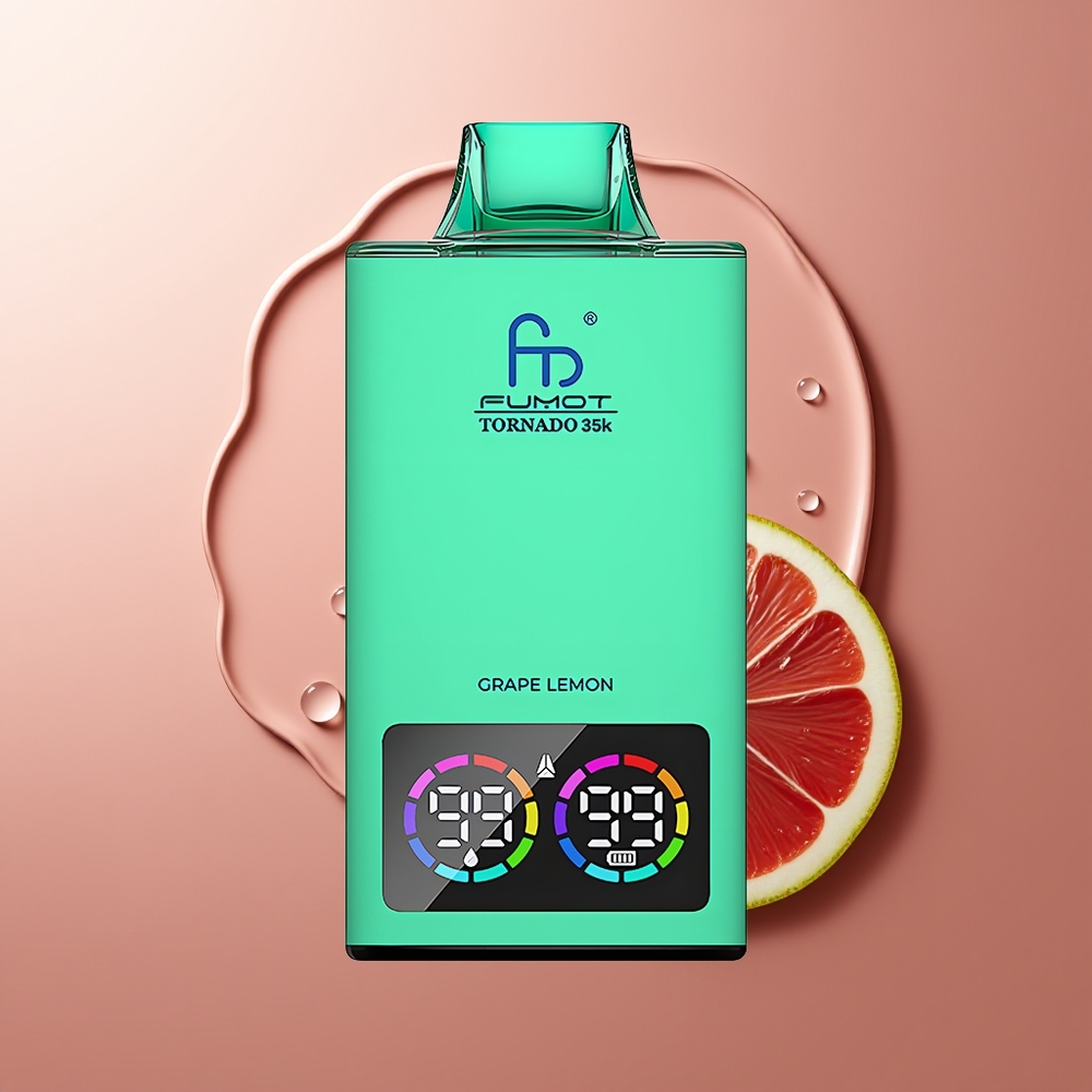Fumot Tornado 35000 Suitsupõlevik Veinipuu Sidrun 15ml Kiirlaadimine