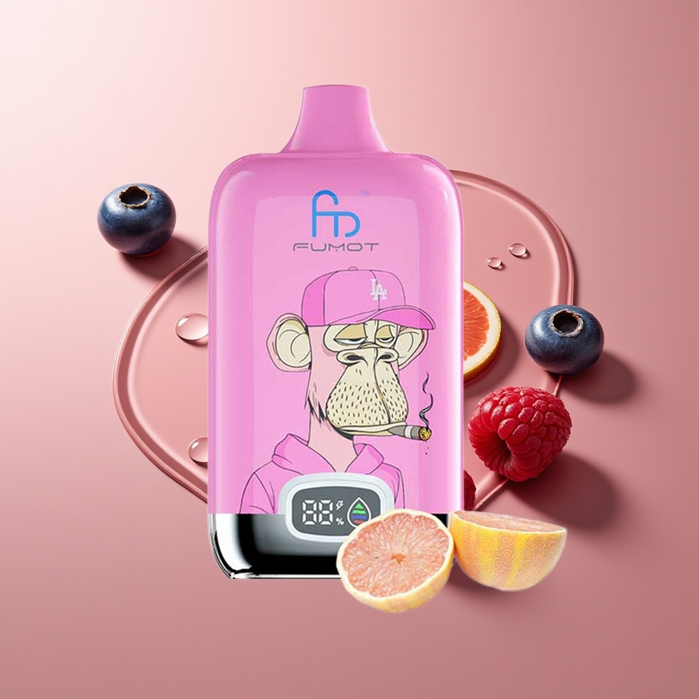 Fumot Tornado Digital Box 12000 Puffs Mustikas Vaarikas Mesh Coil Type-C