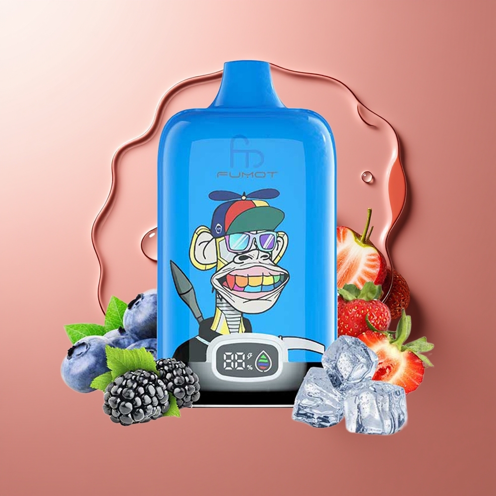 Fumot Tornado Digital Box 12000 Suutega Maasikas-Mustikas Mesh Coil Type-C