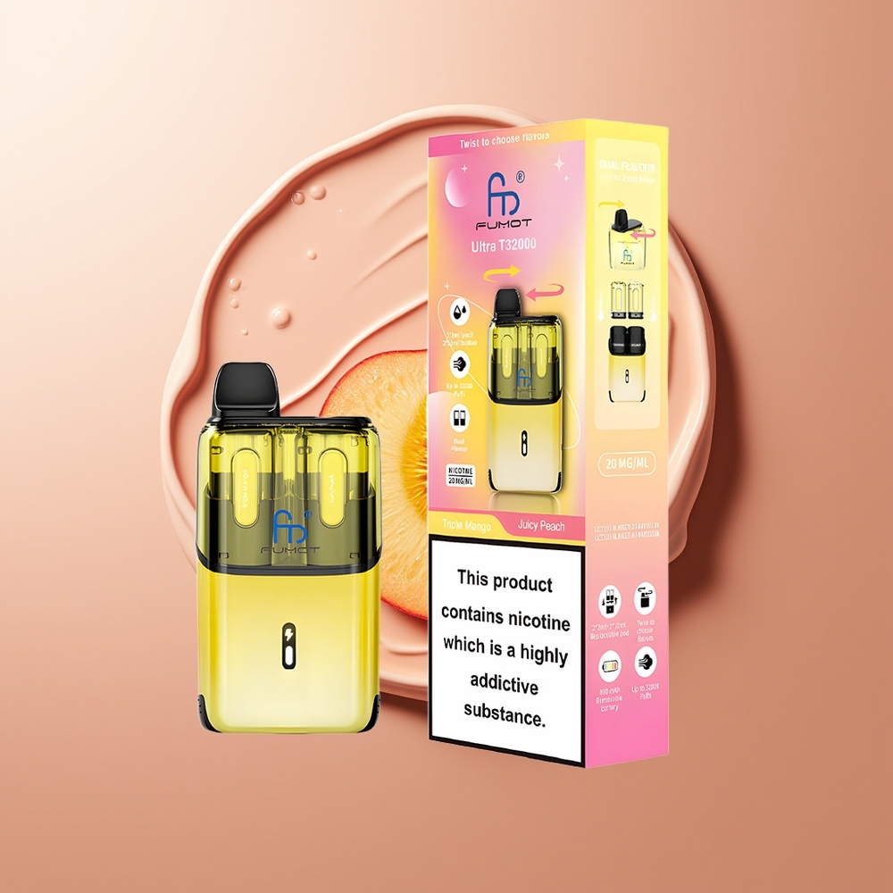 Fumot Ultra T32000 32000 Kolmekordne Mango - Mahlaslik Virsik Tüüp-C Kiirlaadimine
